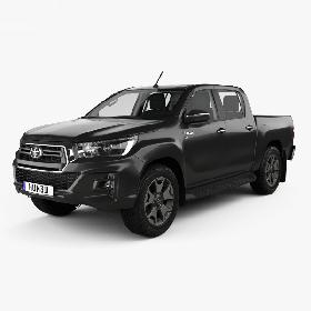 3D Toyota Hilux Double Cab L-edition with HQ interior 2019 model